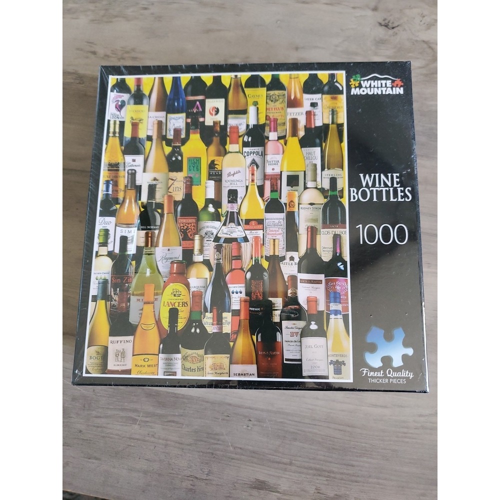 Jigsaw Puzzle 1000 Pieces White Mountain Wine Bottles New Sealed